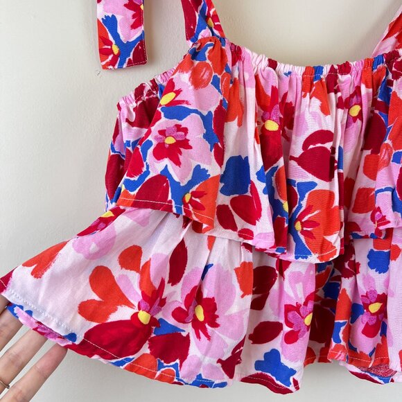 NWT Vestique Pink Floral Printed Wild Meadows Tank Top - Picture 3 of 6